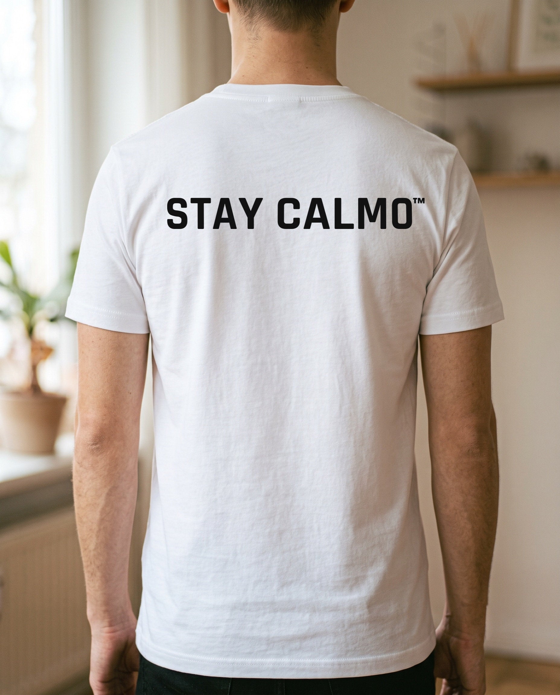 T-shirt Stay Calmo CH.01 — Modello B, Uomo